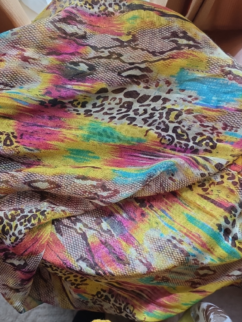 BOGO - Your Choice any 2 in closet for $20! Sheer Print Scarf Yellow, Pink, Blue
